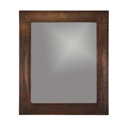 MFREC3631 - 36" Hand Hammered Rectangle Copper Mirror