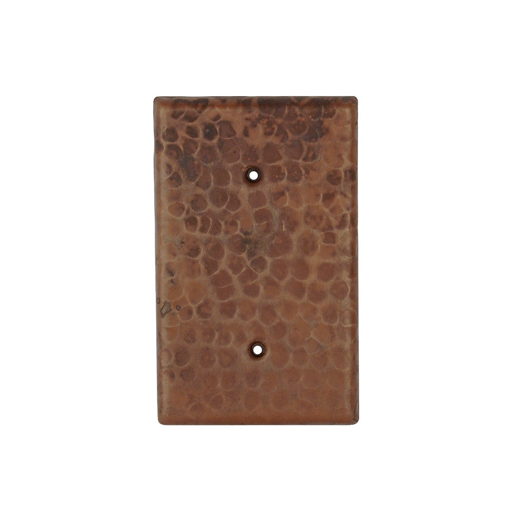 SB1 - Blank Hand Hammered Copper Switch Plate Cover - Two Hole